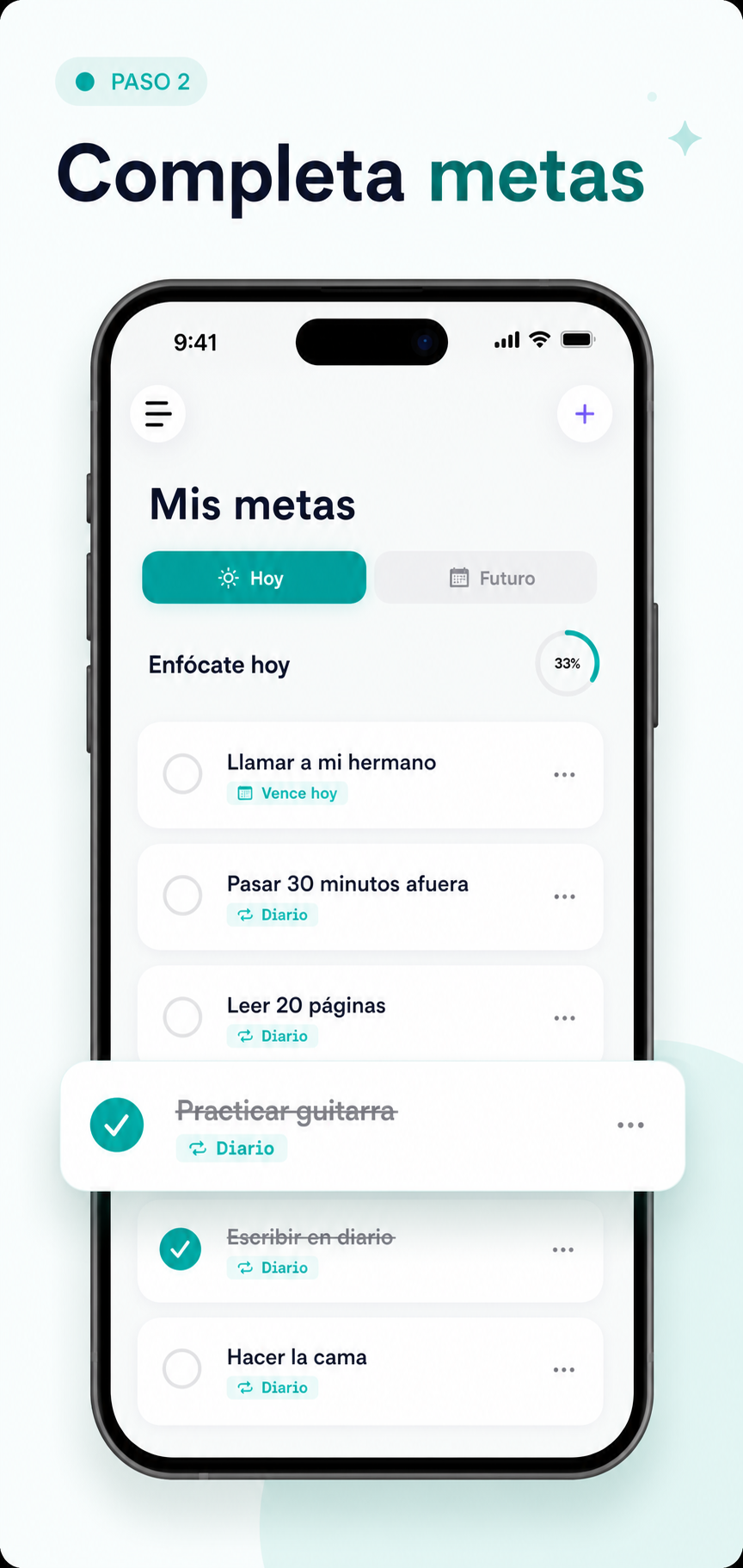 Metas completas en Achieve